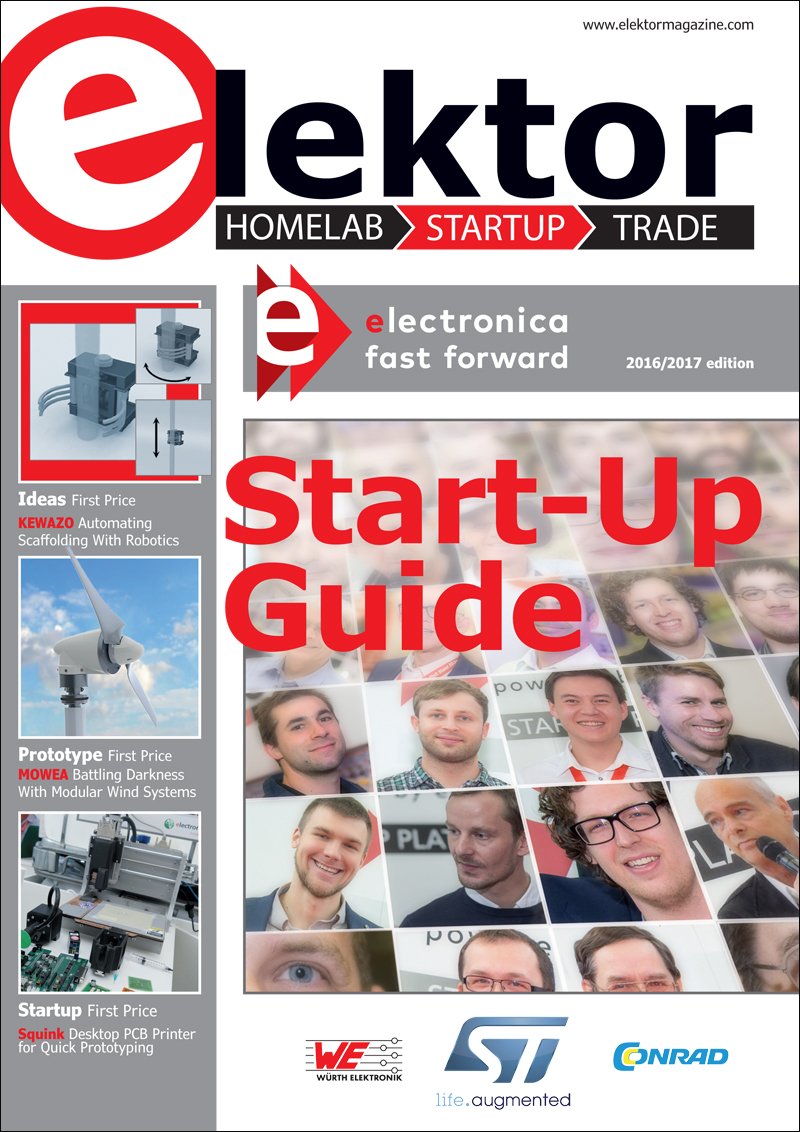 Elektor's tweet photo. Download the (free) Fast Forward Start-Up Guide 2016-2017 #elektor #ele16 https://t.co/54wCT7pB2w https://t.co/GRR5NFImvS