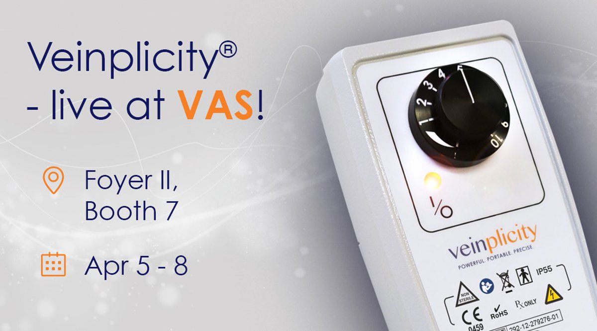 veinplicity's tweet photo. See you at #VAS2017 in Ljubljana! Drop in 4 live demos Thursday-Saturday & discover how #veinplicity improves #venousaccess 4 #DVA patients! https://t.co/cFyzbhQr3e
