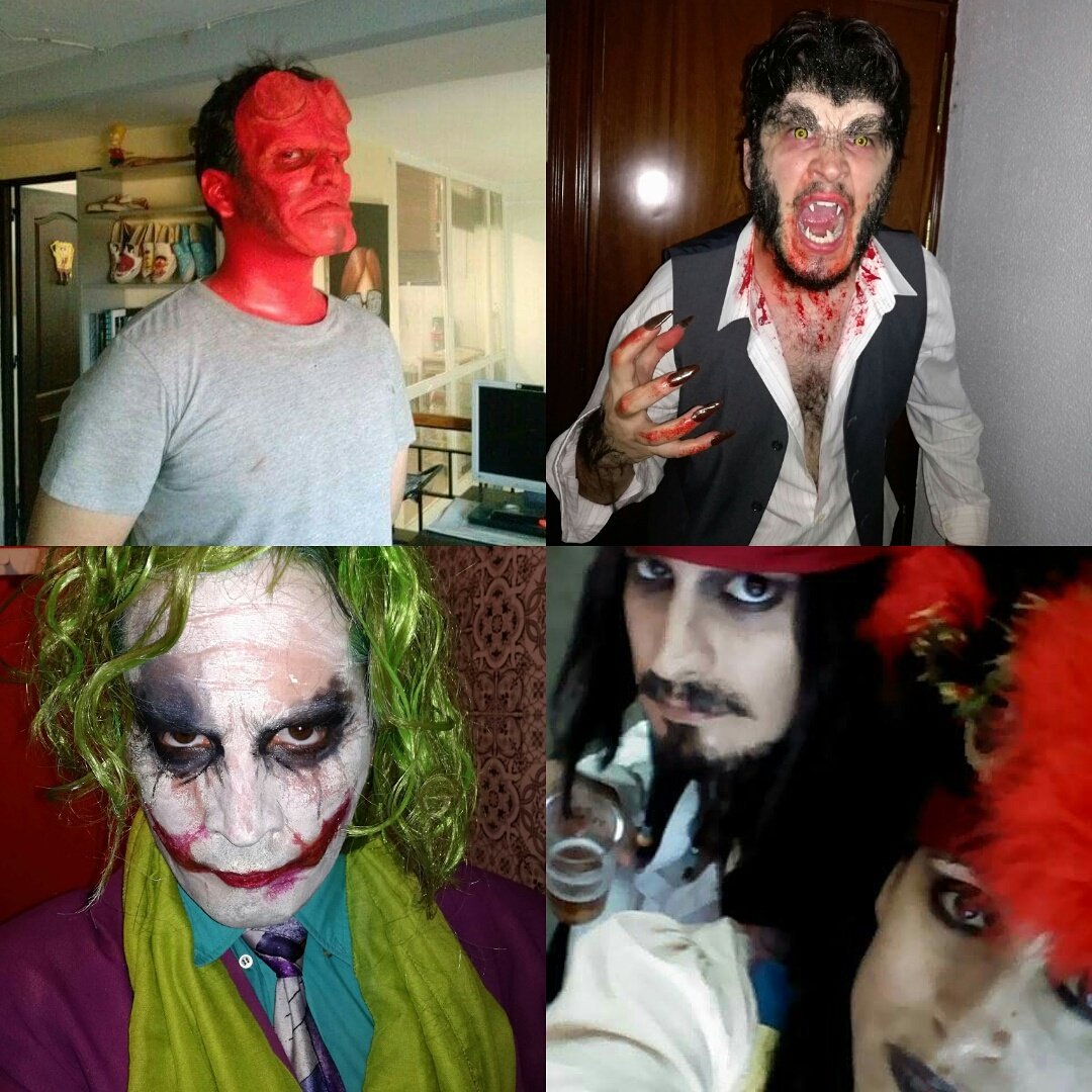 LunaRojaTeatro's tweet photo. Las mil caras de @VictorRodaSegov , operadas merced a su propia maestría #hombredelrenacimiento make-up pro, guionista, director LRTtalent© https://t.co/KbkEKX5iIB