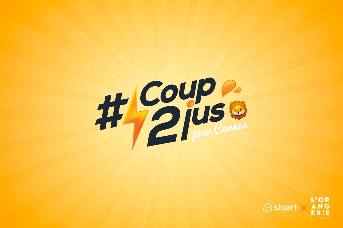 Stuart_Delivery's tweet photo. Les @Cannes_Lions 🦁 approchent à grands pas. 

Restez connectés avec l'@Orangerie2paris on tient à filer un #Coup2Jus⚡️aux créas fatigués ! https://t.co/0h6AixqSmV