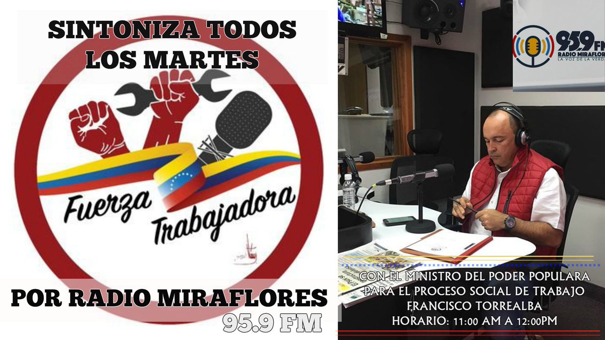 #Hoy| Martes Sintoniza #FuerzaTrabajadora Tribuna de las Trabajador@s con el Min. @torrealbaf por @MirafloresFM 95.9 
#NoAlGolpeEnLaOEA