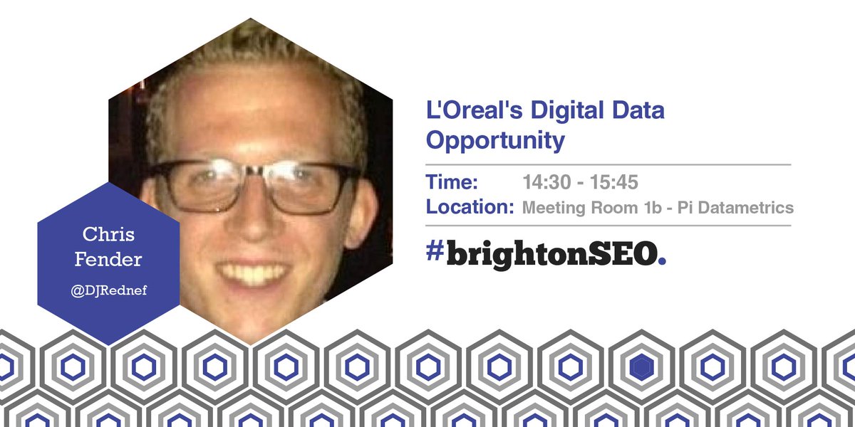 brightonseo's tweet photo. Rounding off the Agile, Big Brand Strategy track is Chris Fender @DJRednef on L'Oreal's Digital Data Opportunity #brightonSEO https://t.co/TaOkBWeUZ9