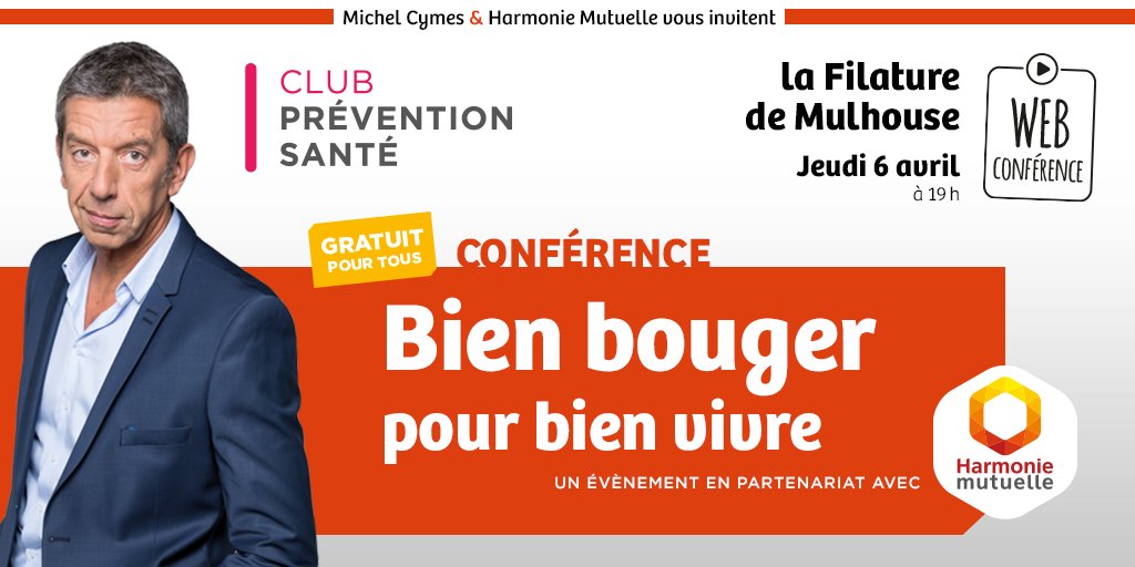 Nouvelle saison pour #clubpreventionsante avec <a href="/hmutuelle/">Harmonie Mutuelle</a> 
Rendez-vous jeudi 19h en direct @La_Filature avec @michelcymes et <a href="/NordineATTAB/">Nordine ATTAB</a>