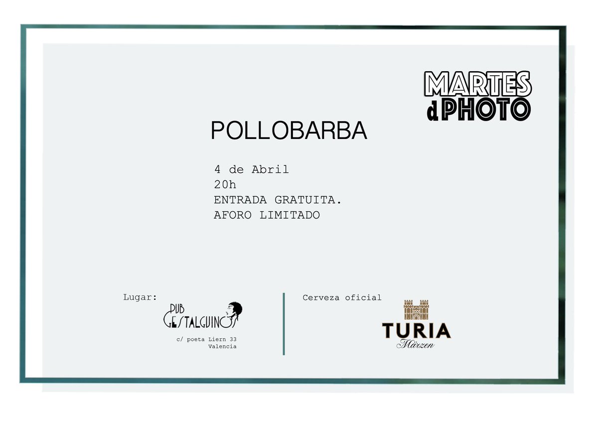 Hoy #martesdephoto con <a href="/Pollobarba/">Pollobarba</a>, que impartirá el taller de redes sociales para fotógraf@s, 22-23 de abril: efedephoto.com/fdph.php?f=8&d…