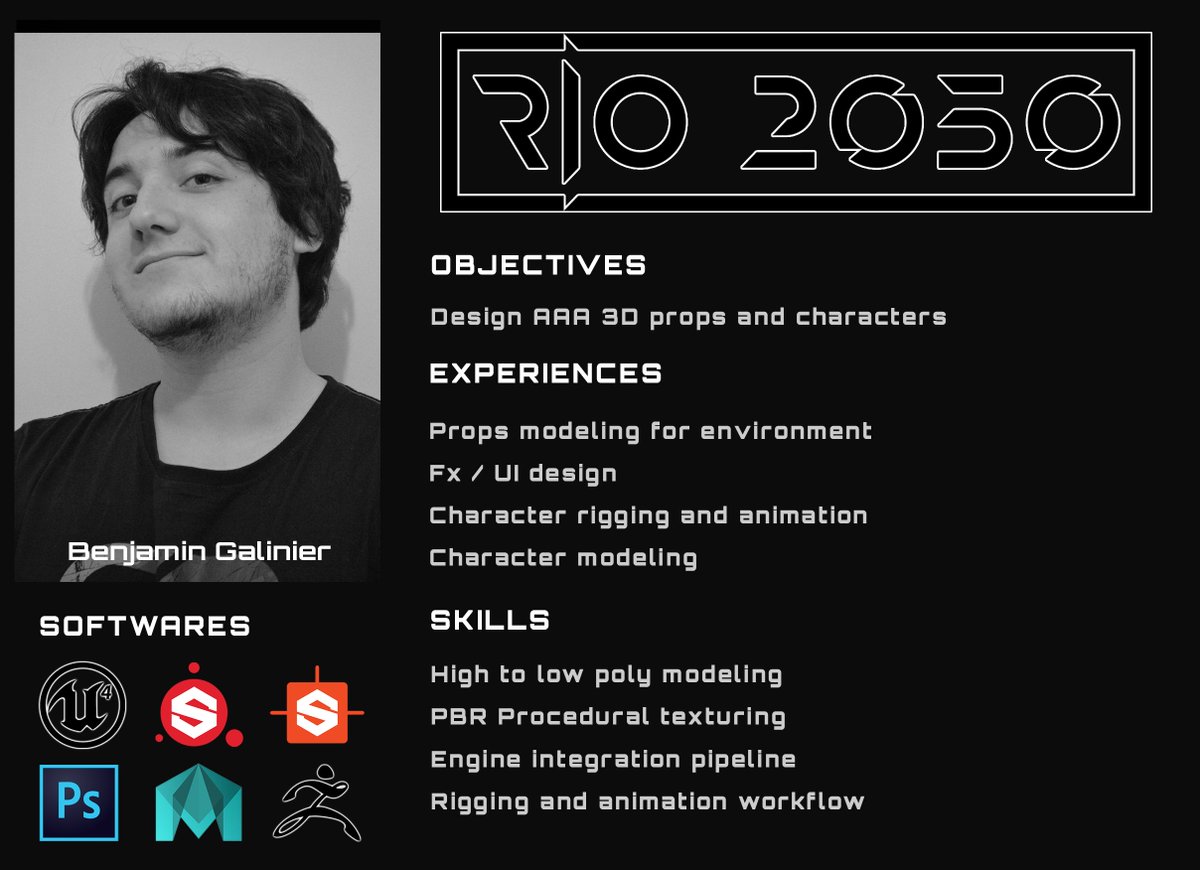 Rio20501's tweet photo. Modeling, Animation, Rig, Benjamin can do all of it. https://t.co/Hg0n7e8987  #unrealengine4 #UE4 #gamedev #frenchtech #Rio2050 https://t.co/H9fKvbjG06
