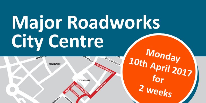 City Centre Resurfacing Work beginning on Monday  April 10 in Dundee City Centre. More  at bit.ly/2owuf6z