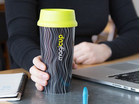 Save your coffee &amp; your computer with revolutionary anti-spill technology...Only from  #magicup #spillsolution #coffee #gadgetinvasion17