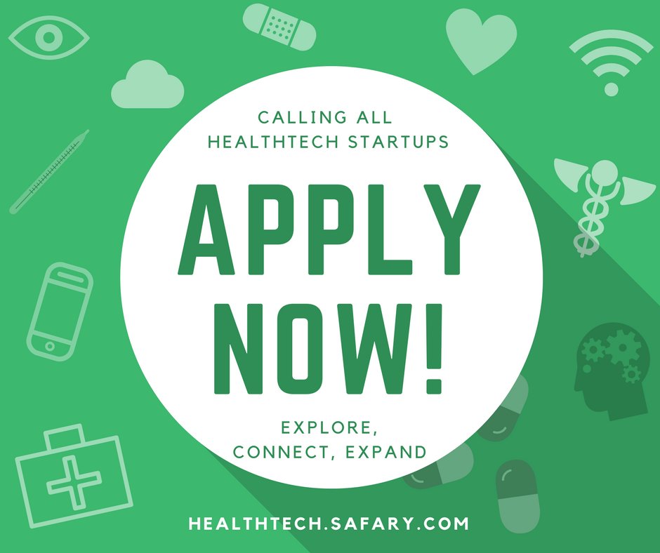 We're still accepting applications from #startups in #healthtech, #medtech #digitalhealth &amp; #biotech to healthtech.safary.com. Apply now!