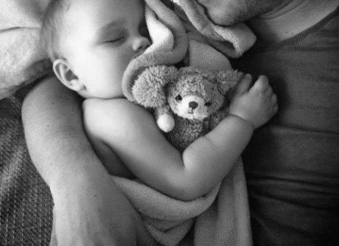 When you wake up to this; your son cuddled up with his daddy and both are asleep...my favorite view 💕💕