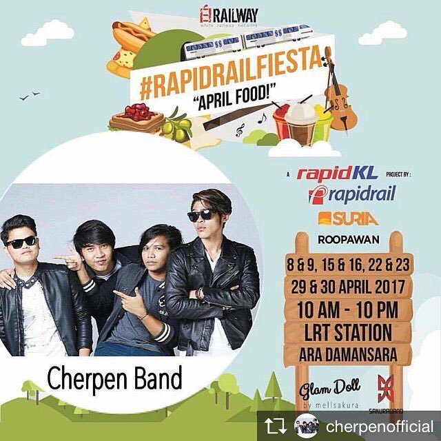 AriffShahidan's tweet photo. Ni nak habaq pulak . Semua yg lapang , ada masa nak berhibur , mai la dkt stesen lrt ara damansara . Ada @cherpenbandMY . 9hb ni . https://t.co/gFSb3DhIOF