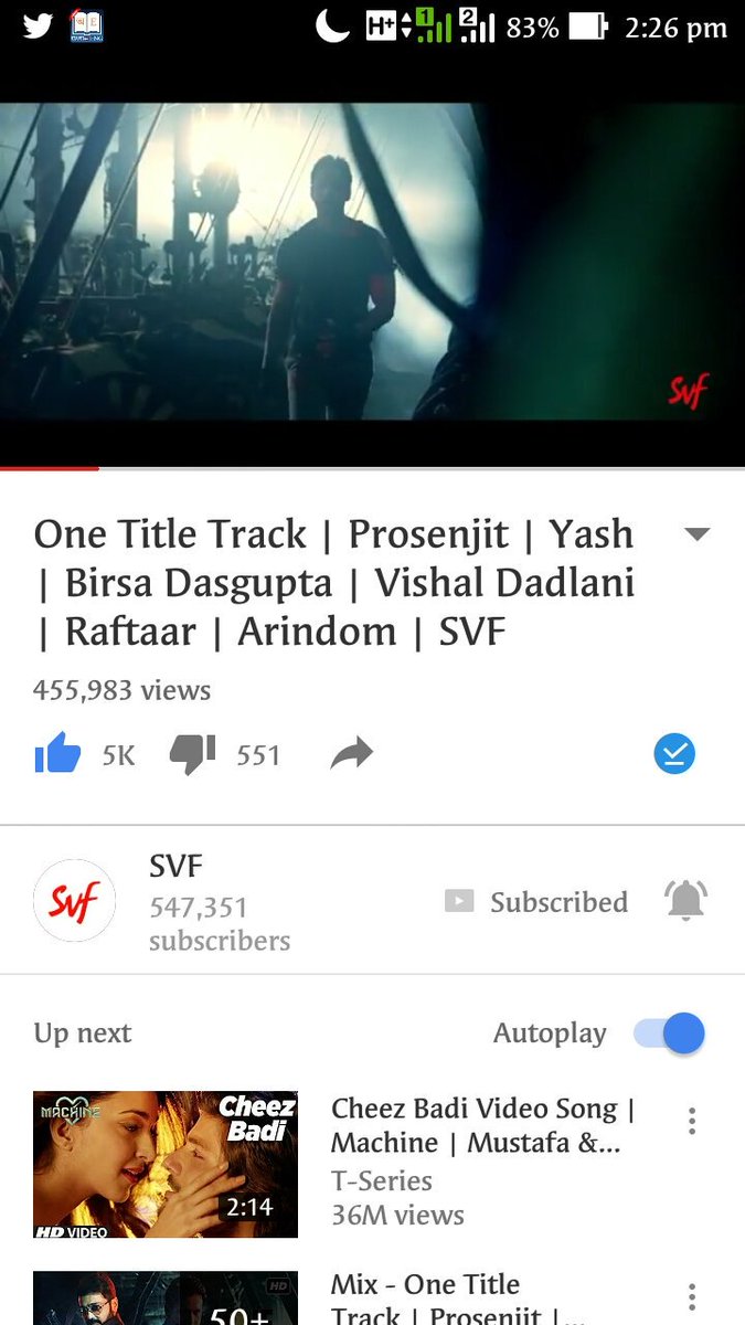 MampiDalal's tweet photo. Congrats daa and team #One.#JodiBolo Views only 1M noi 1,063,920, #Aladdin Views 3,345,674 and #OneTitleTrack Views 455,983 so lets dance💃💃💃 https://t.co/TSajXIo1qO