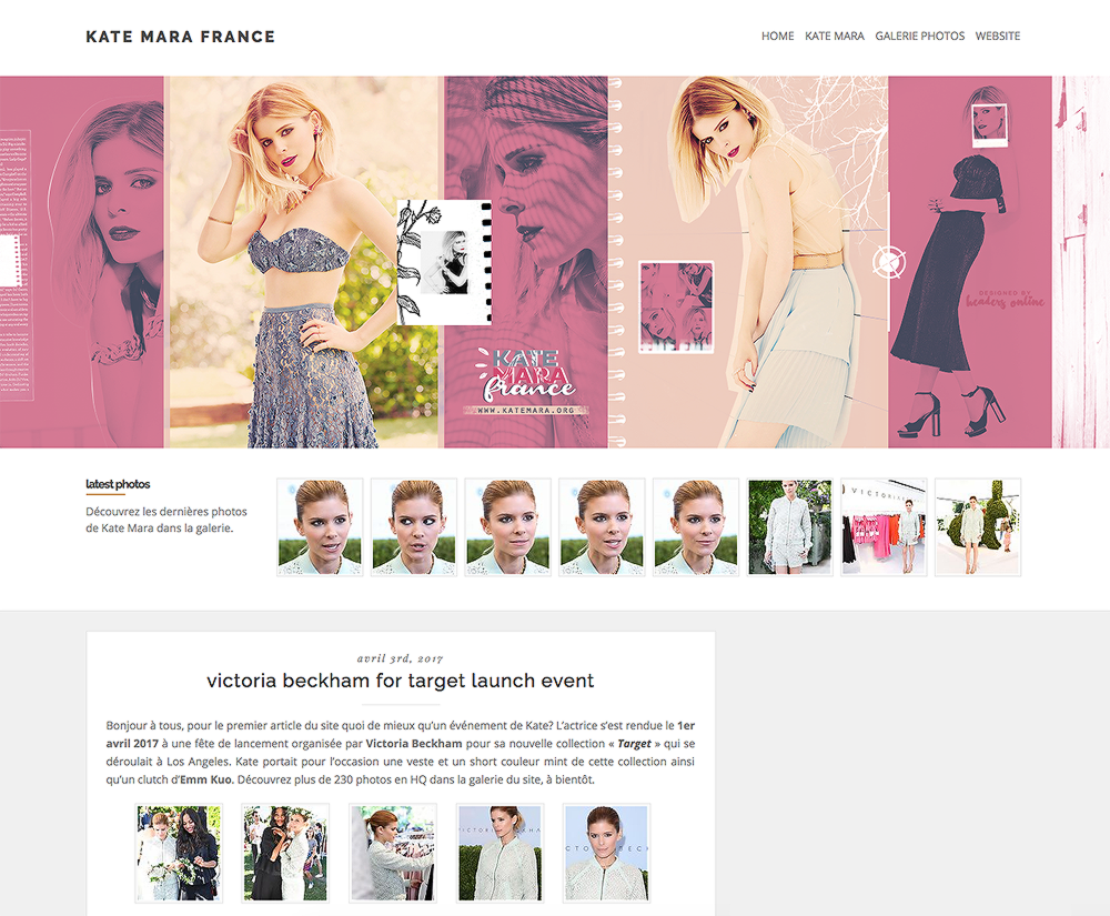 ● Completed Header Request // #KateMara France // Check it out! katemara.org