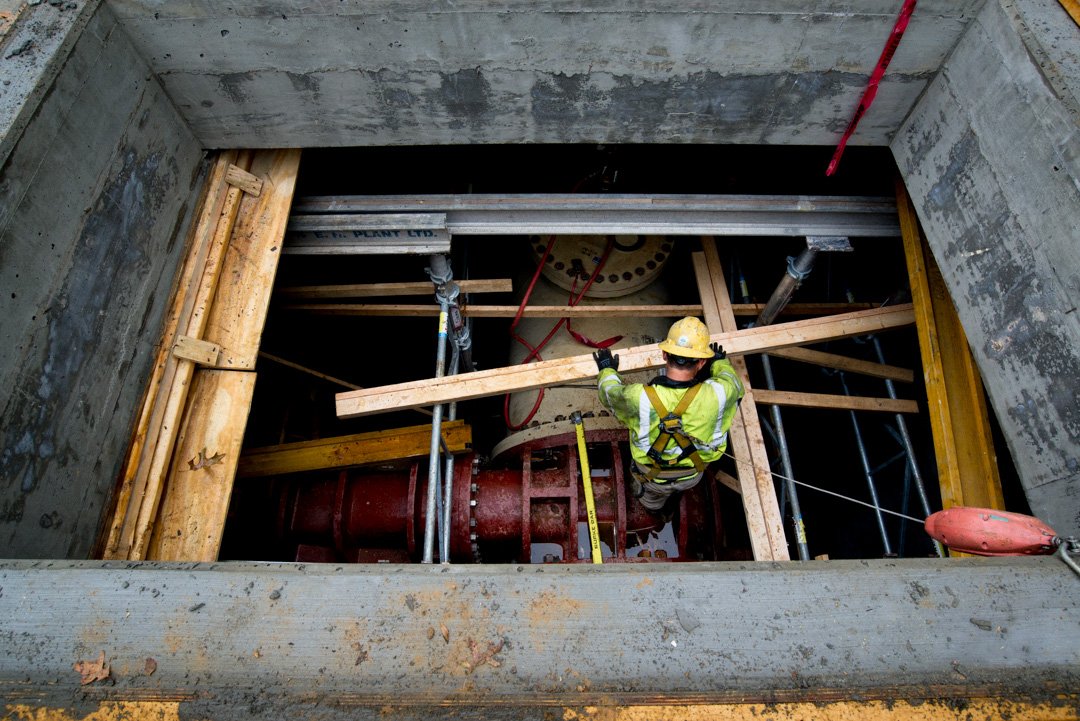 Pump station vault. Somewhere in Washington, DC. #hardhat #safety #fallprotection #washingtondc #construction
