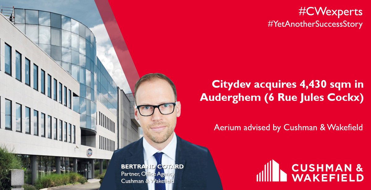 <a href="/CityDevBrussels/">citydev.brussels</a> acquires 4,430 sq.m. in Auderghem. @AeriumGroup advised by #CWexpert Bertrand Cotard.