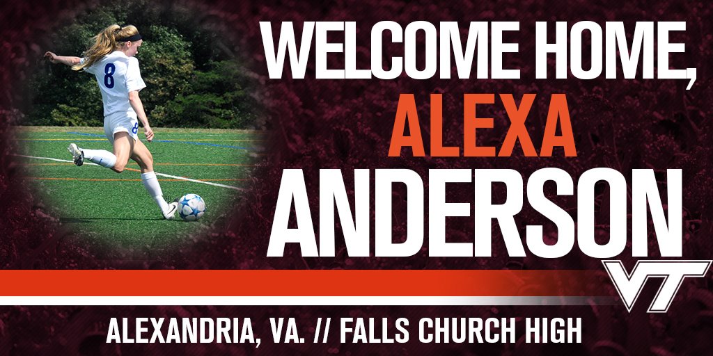 HokiesWSoccer's tweet photo. All-conference honoree Alexa Anderson will compete under @CoachChugger this fall! ⚽️

MORE INFO ⤵️ #ThisIsHome 

📰 https://t.co/XQ172mL75c https://t.co/RJM5la8Shl