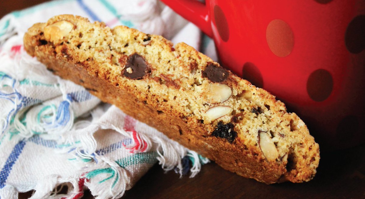 Every cup of coffee deserves one of our Chocolate & Cherry Almond Biscotti: purelivingorganic.com/recipes/cookie… #GlutenFree #NationalBakeWeek #recipe