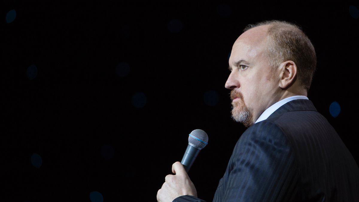 TheAVClub's tweet image. Louis CK is as gloriously gloomy as ever in 2017 trib.al/1A9Q6Hw