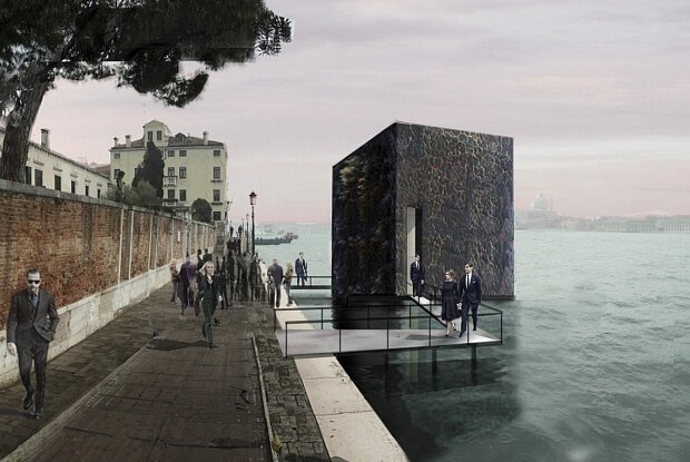 DistritoArte's tweet image. Una instalación de la #BienalDeVenecia re imagina el mausoleo de Lenin junto con el Cuadrado Negro de Malevich: bit.ly/2oyEmr8