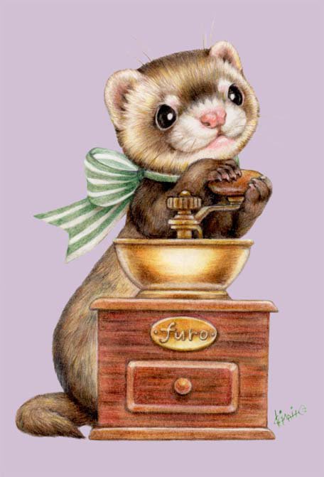 内藤惠 アトリエいたち雲 Sur Twitter 4月なのでフォロワーさんに自己紹介しようぜ アトリエいたち 雲という屋号で活動してる内藤惠 けい です 色鉛筆でリアルとディフォルメの中間の動物イラストを描いてます 生き物大好き 特にフェレット大好き 改めて