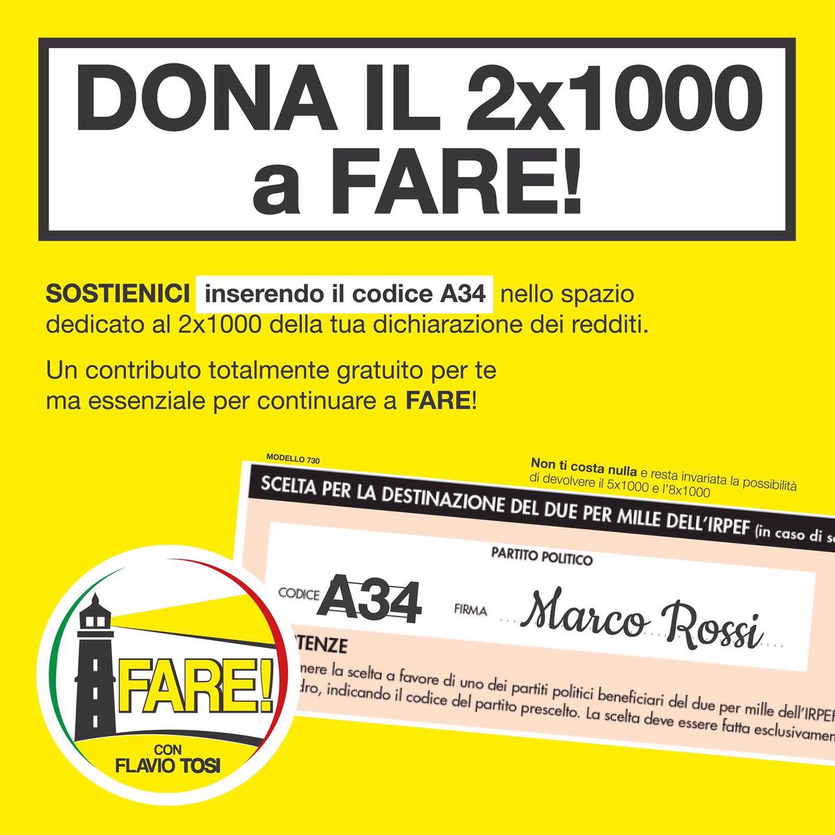 m_enomis's tweet photo. Con il tuo #2x1000  puoi fare molto per Fare! @FlavioTosiTW @PBisinella @morganticlaudio @MTREVISIOL @mdavoli2 @FareTosi @FareconTosi https://t.co/JYj2IaTuNN