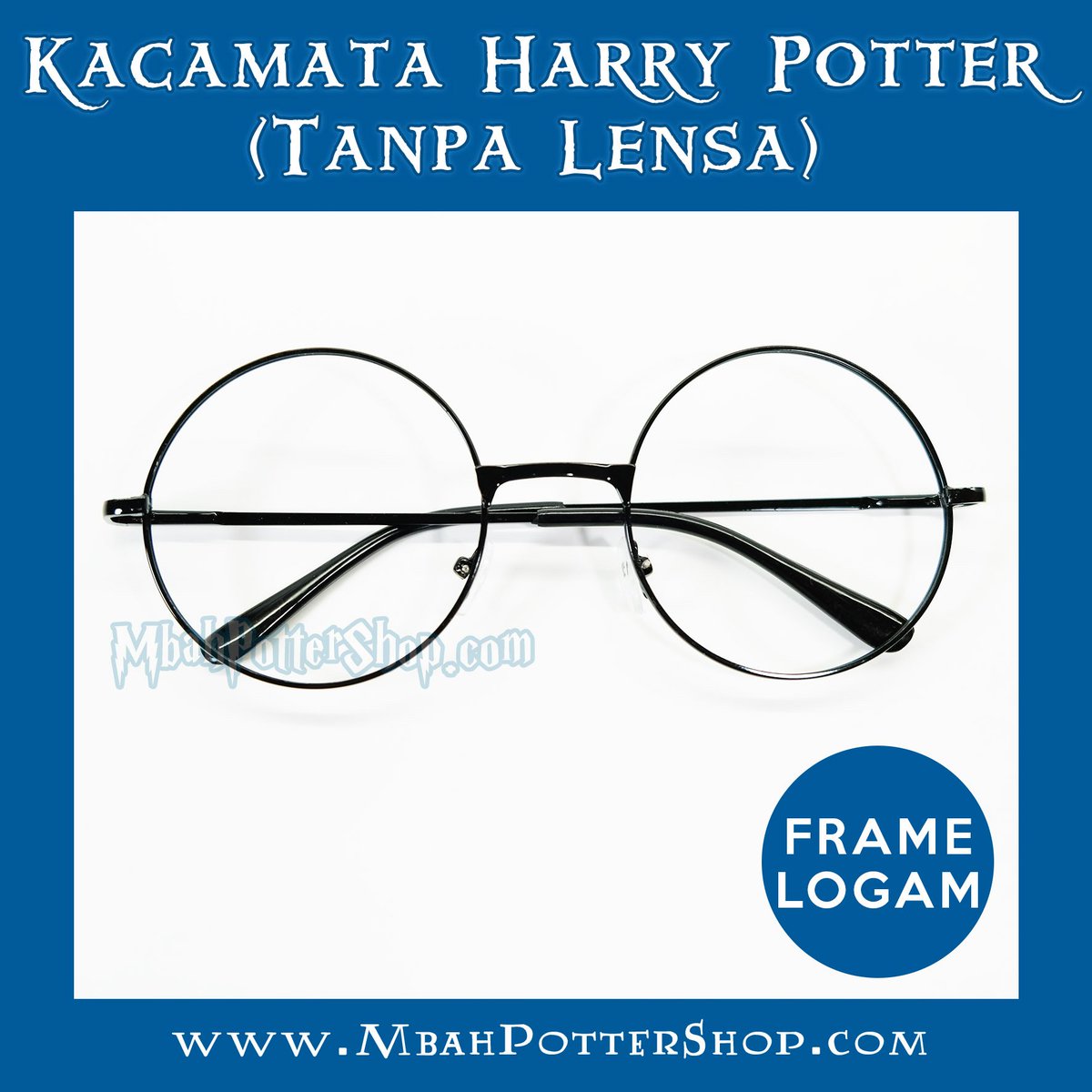 MbahPotterShop's tweet photo. KACAMATA HARRY POTTER (TANPA LENSA) I IDR 39.900 I Frame dari Logam I Ready Stock I Impor I Untuk cara pembelian, silahkan cek di https://t.co/RbIPeqNOE0 https://t.co/3CfRfr4nNl