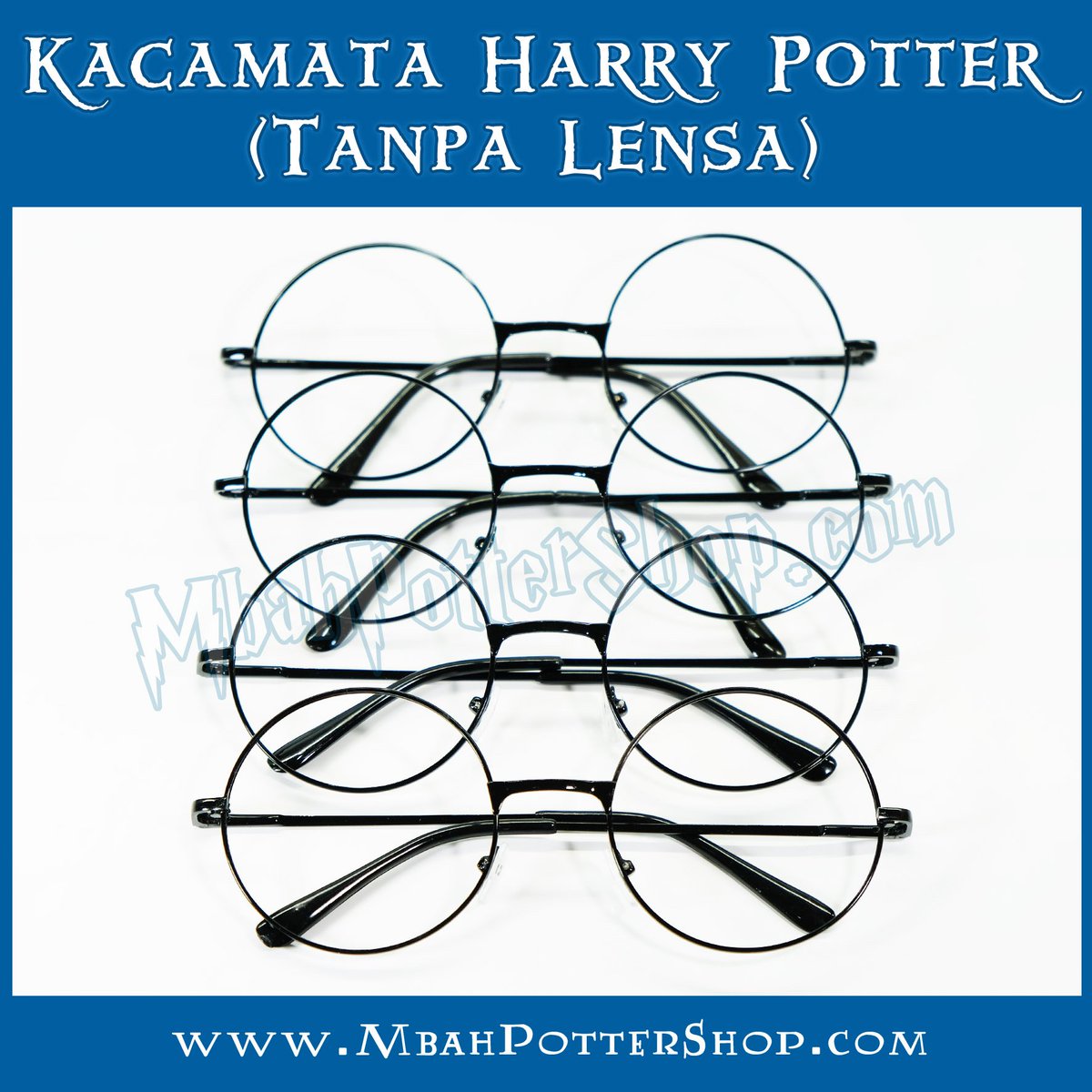 KACAMATA HARRY POTTER (TANPA LENSA) I IDR 39.900 I Frame dari Logam I Ready Stock I Impor I Untuk cara pembelian, silahkan cek di facebook.com/notes/mbah-pot…
