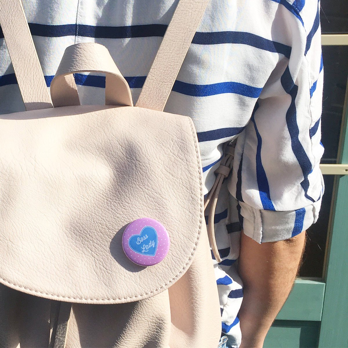 Finally found the perfect place for my 'Lady Boss' badge ✌🏼