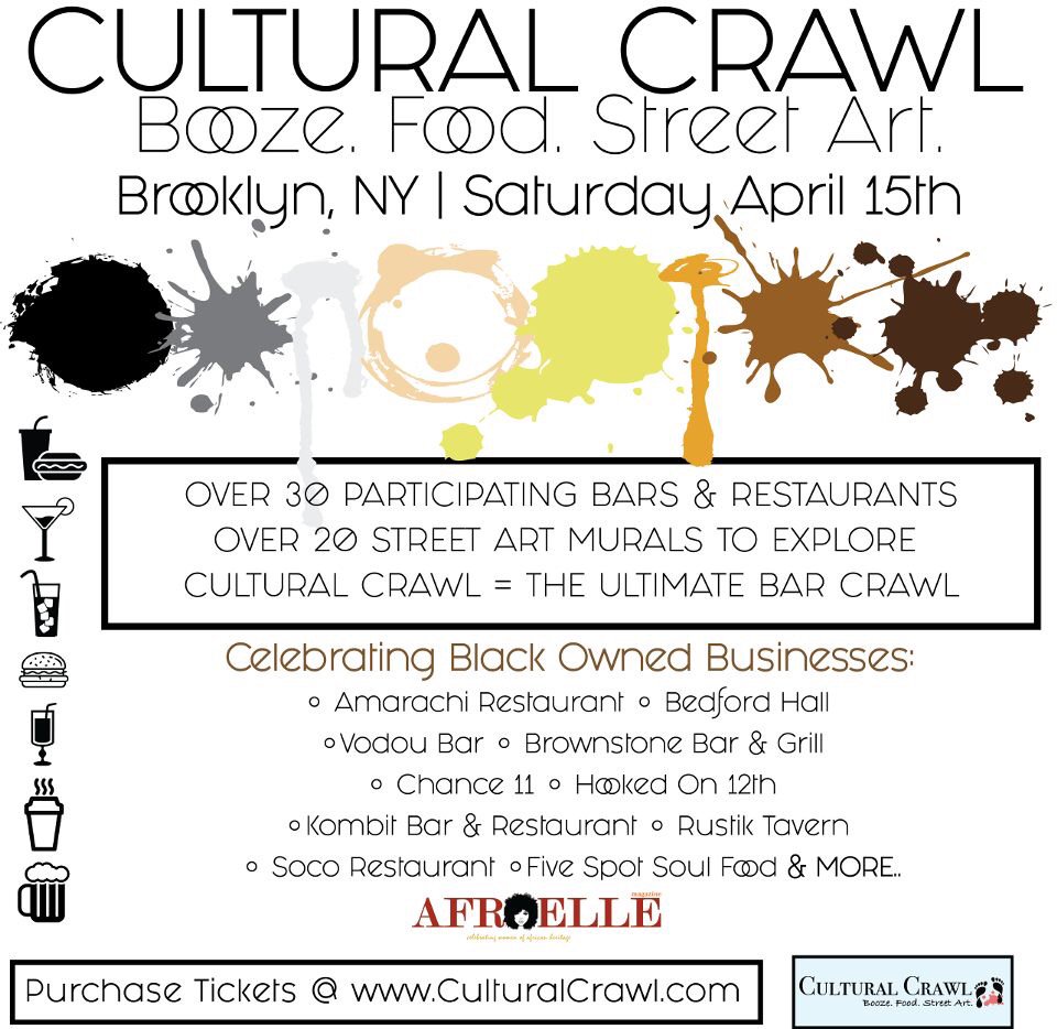 Cultural Crawl is an event that celebrates black owned businesses while linking art, food &amp;libations in various cities across the US.