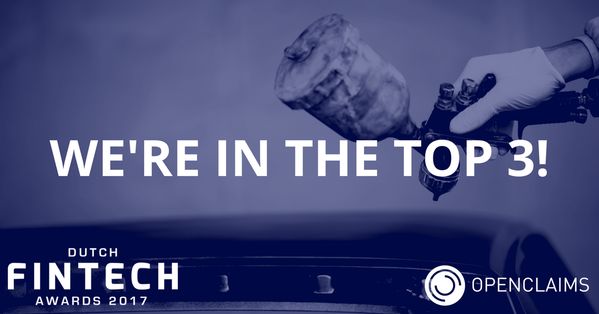 We're in the top three of the Dutch Fintech Awards 2017, category: Insurtech! We would like to thank everyone that voted Openclaims!
