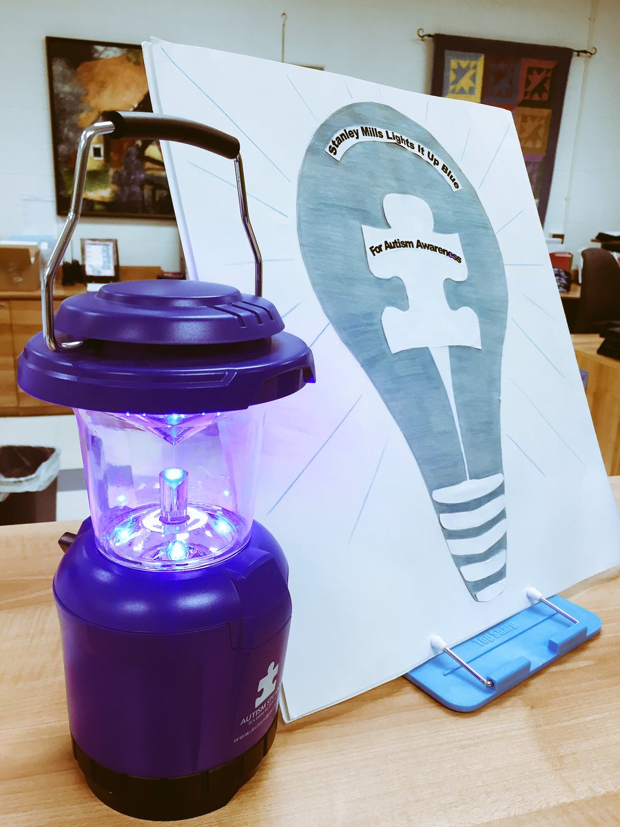 stanleymillsps's tweet photo. We're lighting up Stanley Mills the brightest blue we can for Autism awareness! https://t.co/Splvd7b1yC