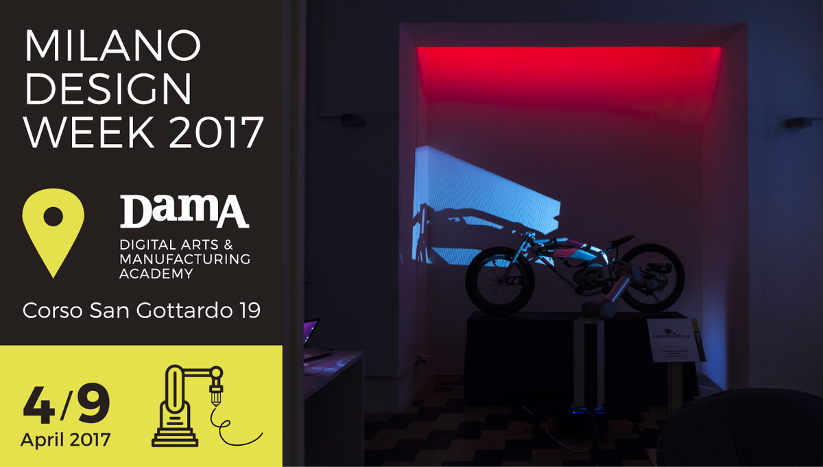 damacademy's tweet photo. Il @fuorisalone è appena iniziato! Vieni a scoprire i progetti dell'Industry 4.0 in DamA, Corso San Gottardo 19.
https://t.co/fxWtK5pise https://t.co/A7ayOrlg3I