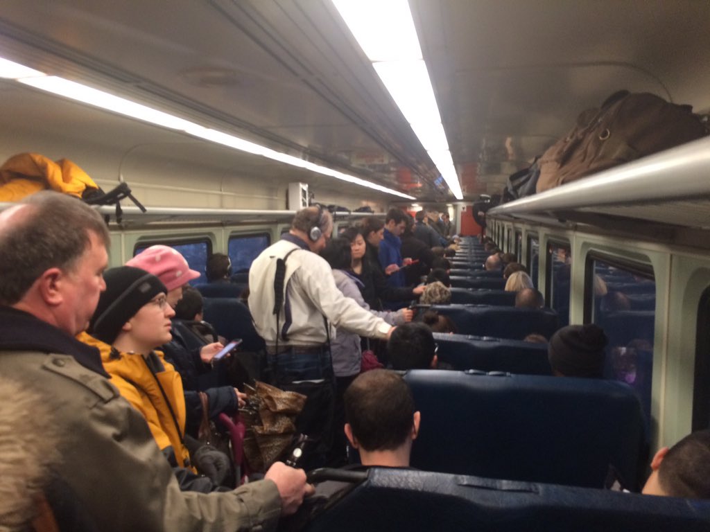 FramWorMBTA's tweet photo. P506 very overcrowded with short set today. Coach shortage appears to persist. https://t.co/QqT7cmkFQE
