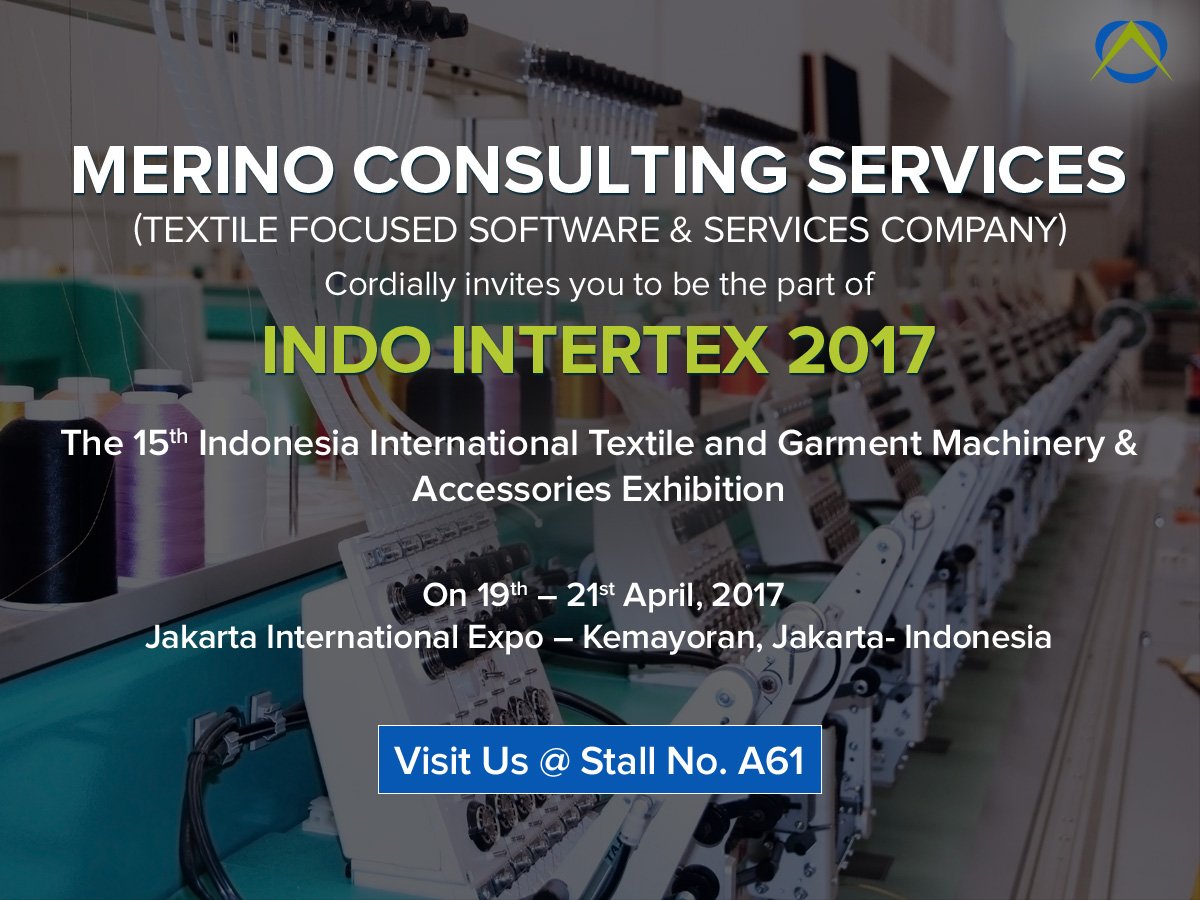 MerinoServices's tweet image. We invite you to be a part of #IndoIntertex 2017, the 15th Indonesia International #Textile and #Garment Machinery &amp;amp; Accessories Exhibition.