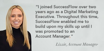 SuccessFlowAdam's tweet image. Join Lizzie, become an #AccountExecutive at SuccessFlow! #Hiring #Leeds #recruitment okt.to/EuUBa5