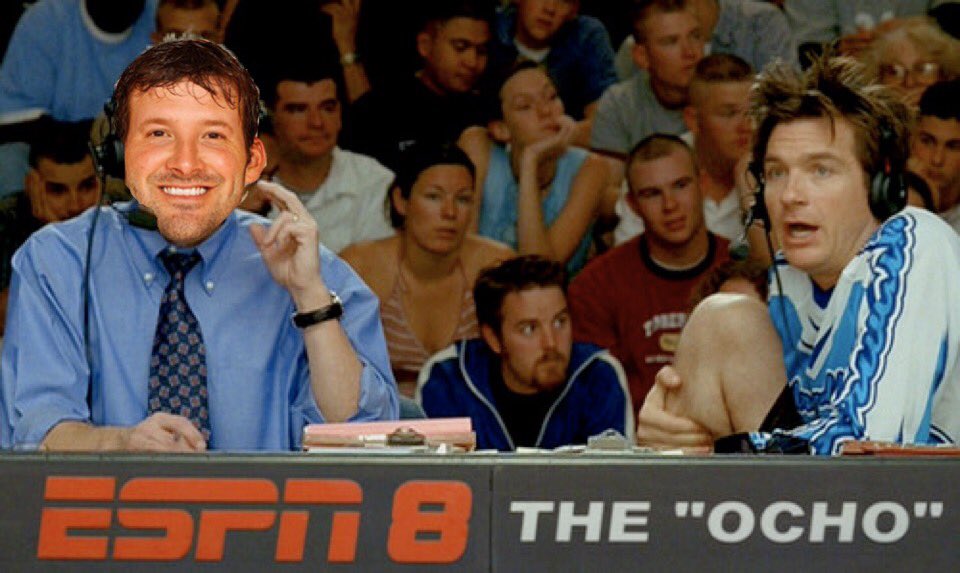 ShooterMcGavin's tweet photo. BREAKING: Tony Romo has signed a multi year deal with The "Ocho" https://t.co/vDtkhXGMJR