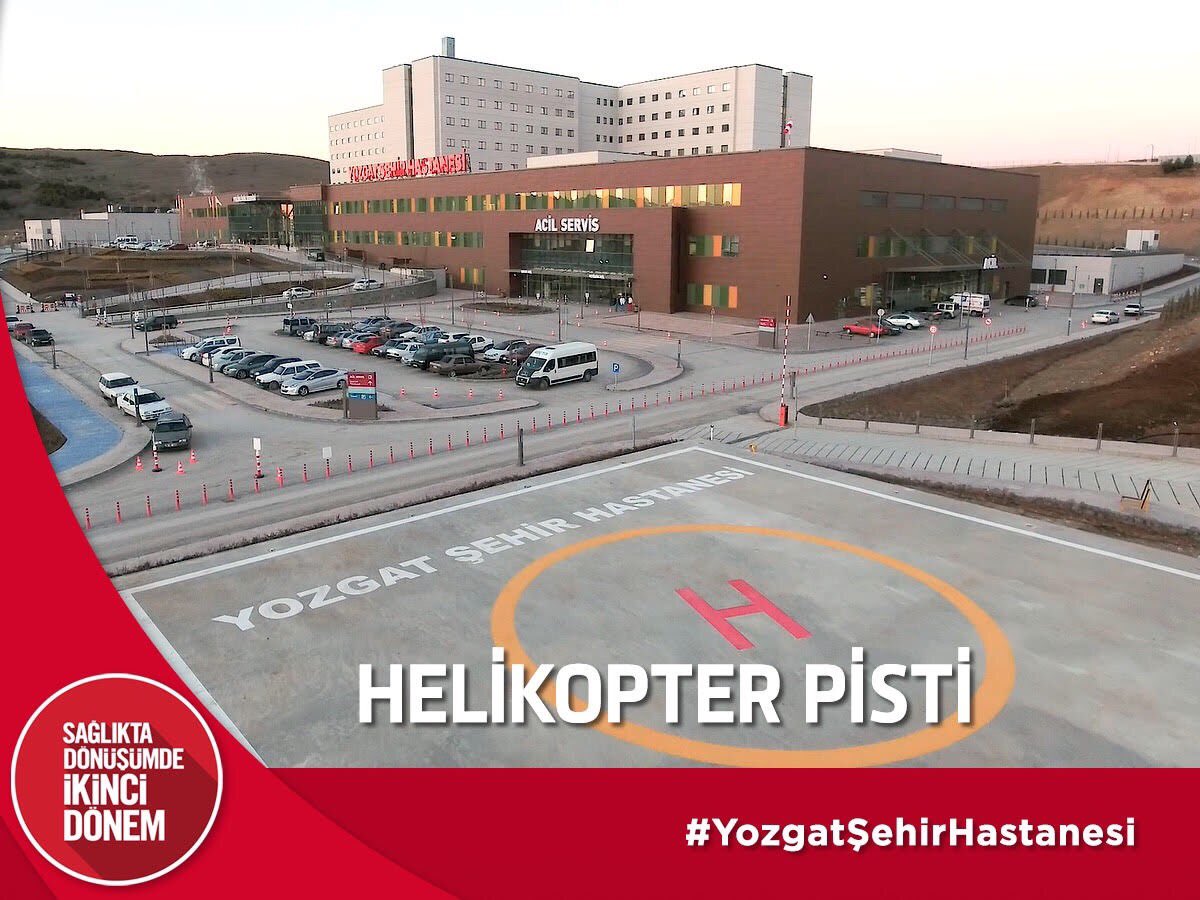 #YozgatŞehirHastanesi  kapalı otoparkı ve helikopter pisti ile dünya standartlarında sağlık hizmeti sunacak.