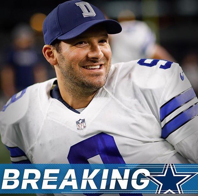 wirecheck's tweet photo. Tony Romo calling it a career. #tonyromo #DallasCowboys #nfl #espn https://t.co/nkGCOYmjYB
