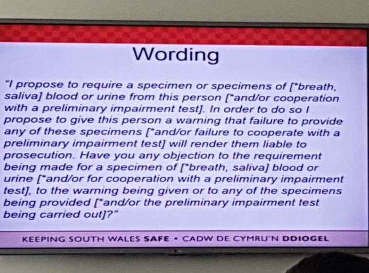 doctopus's tweet photo. And now for something completely different.....  police speaking about blood tests in the ED for drunk drivers #AWSEMPaedsGI https://t.co/O26jiIlrHH