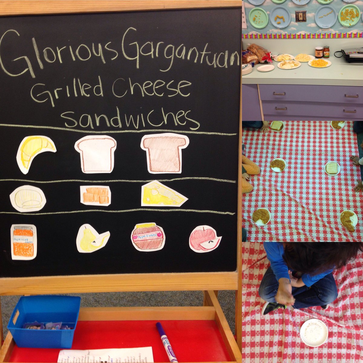 JGteachered's tweet photo. We are talking about how creative you can be with food, so we made grilled cheese sandwiches! @FullDayFun https://t.co/AygmURpXKW