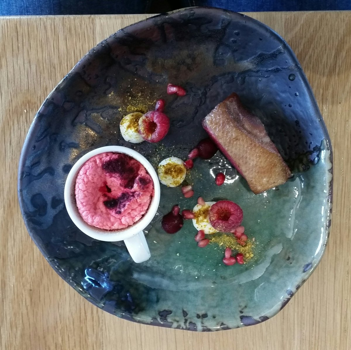 Pairing #4 Duck and beetroot soufflé paired with the <a href="/creationwines/">Carolyn Martin</a> Reserve Pinot Noir 2015