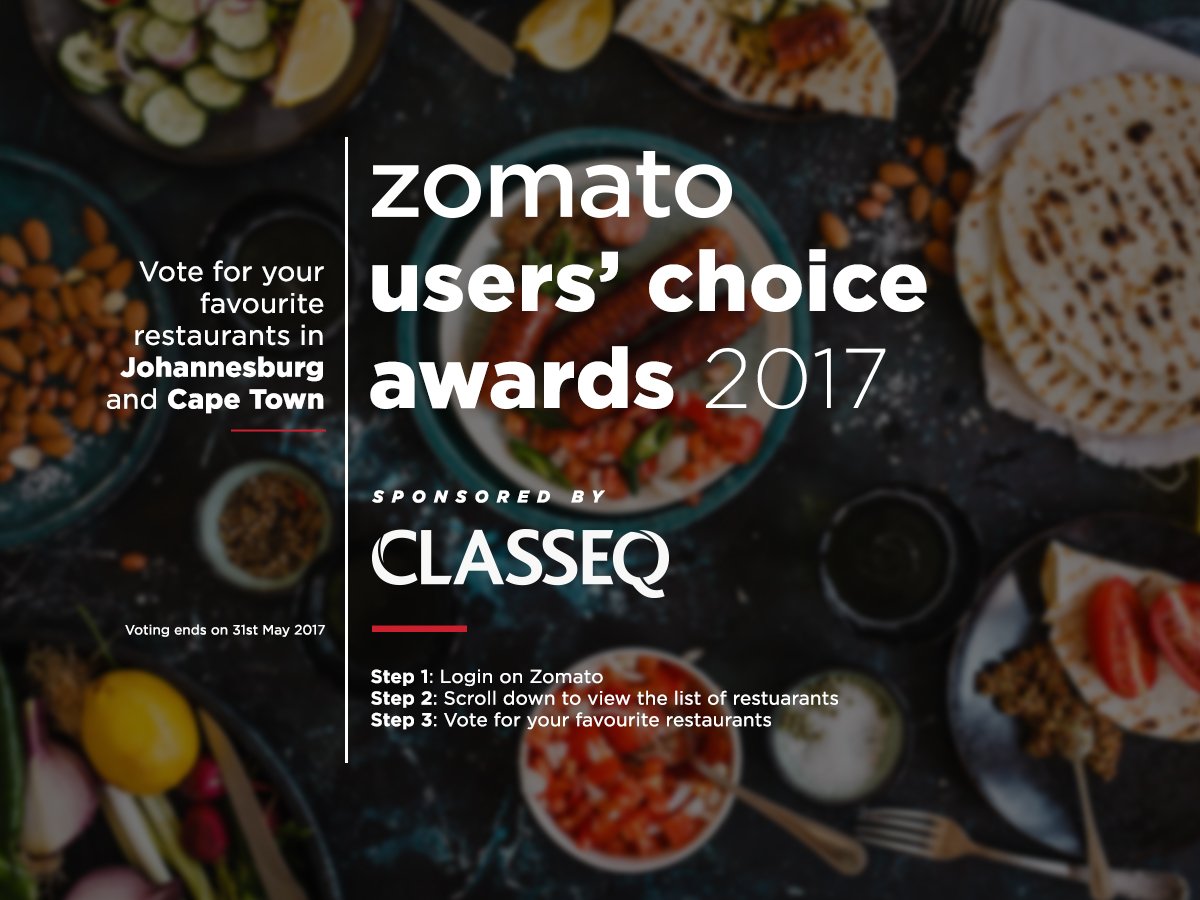 ZomatoSA's tweet photo. We've collected the 30 best eateries according to rating in JHB/CPT. 
Now YOU vote for your favourite!

VOTE HERE: https://t.co/K0Ztxb5TWy https://t.co/KtOucECIDH