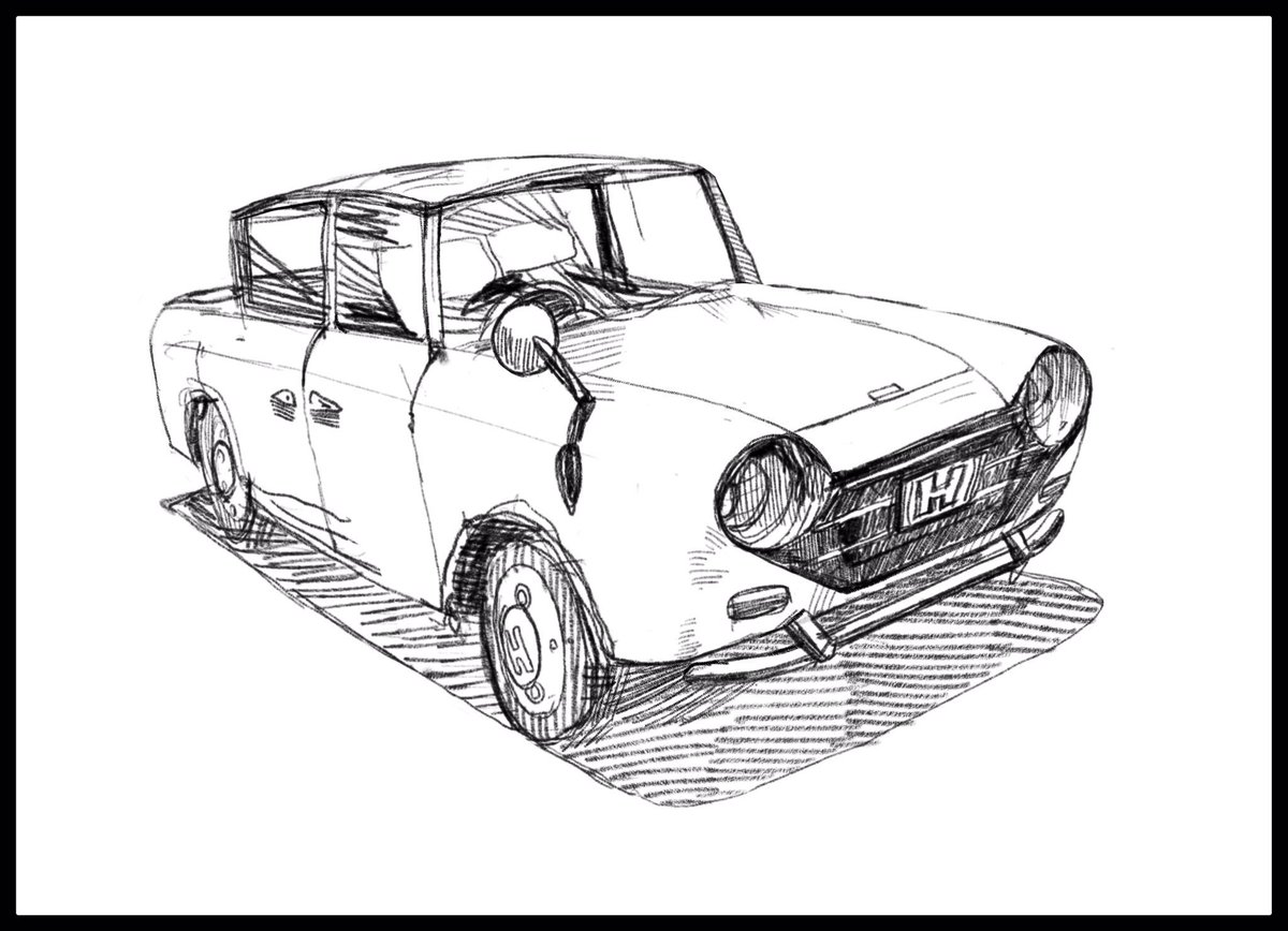車のらくがきしたよ。 