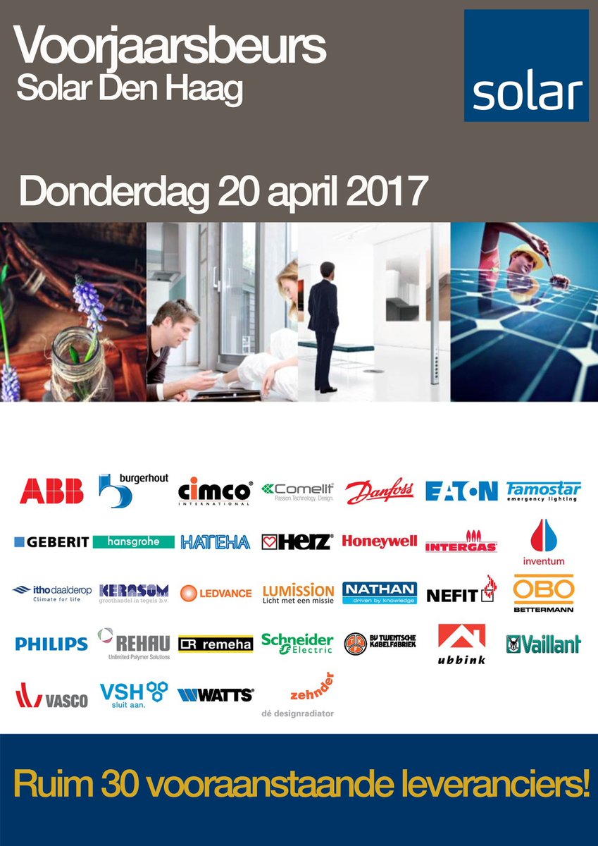 Wij kunnen een bijdrage leveren aan jouw installatieprojecten. Kom 20/4 naar de Voorjaarsbeurs en laat je bijpraten ow.ly/yGLo30ay48f