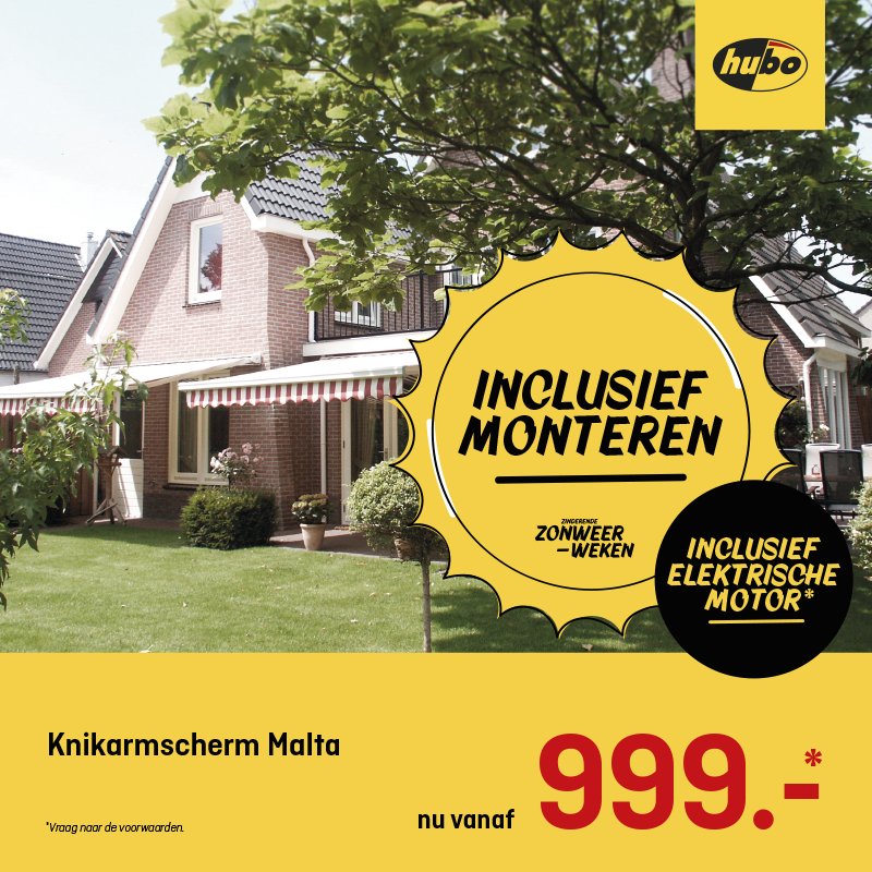 Met een #knikarmscherm profiteer je voortaan van een heerlijk #schaduwrijk #terras. Vraag je #Hubo vakman naar ons uitgebreide assortiment.