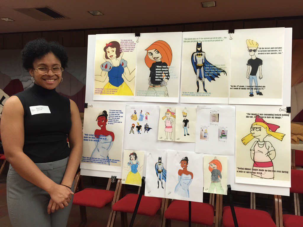 jslivinske's tweet image. YSU Quest- highlighting student research! Rachel Davis &amp;amp; body image. #YSU #EveryBodysChallenge @youngstownstate #art