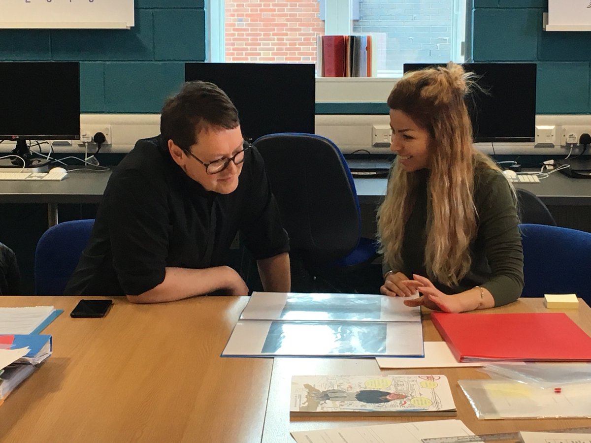 RotherhamColl's tweet image. HE Graphic Design students were visited by talented designer @nickbax founder of Human Studios and a former student at Rotherham College.