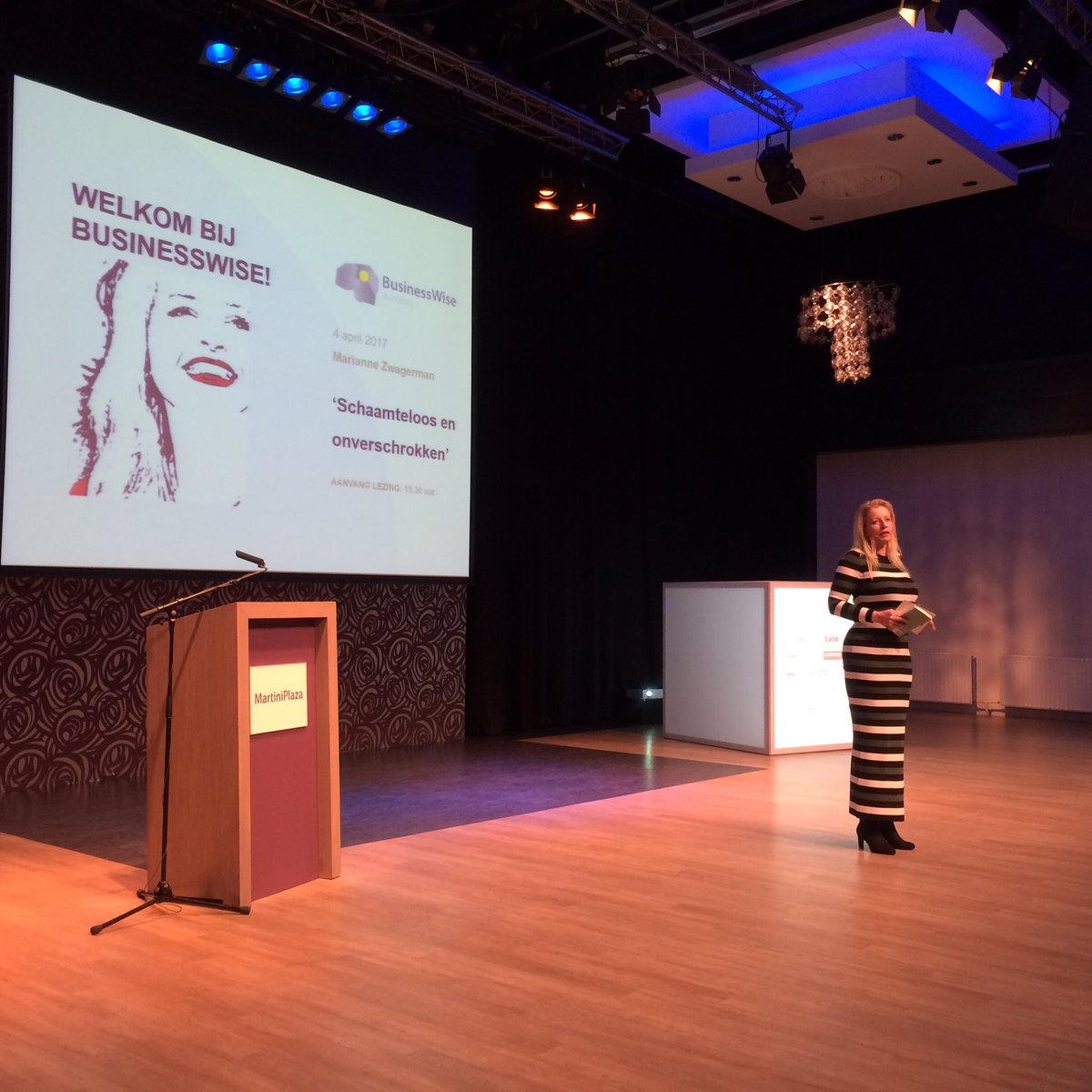 We zijn begonnen met de vierde editie @BusinessWise050 met <a href="/mariannezw/">Marianne Zwagerman 💟☮️</a> 'Schaamteloos en onverschrokken' @MartiniPlaza