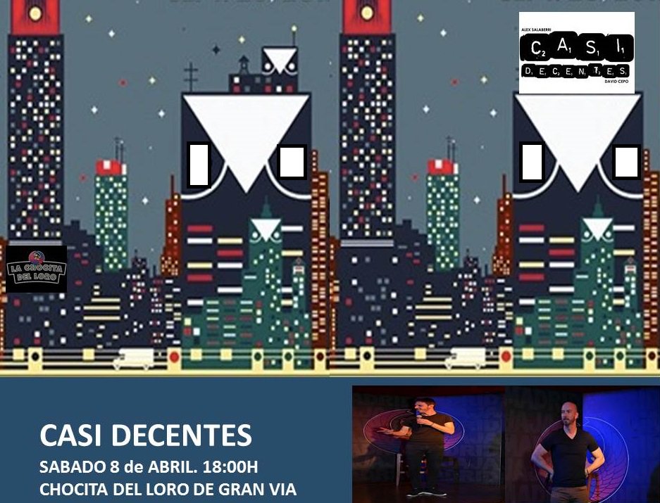 casidecentes's tweet photo. Sorteo de DOS entradas DOBLES para el SABADO 8 de ABRIL a las 18h en @chocitadelloro de GRAN VIA.RT Y SIGUENOS para participar.Suerte!!! https://t.co/nZZHesiz25