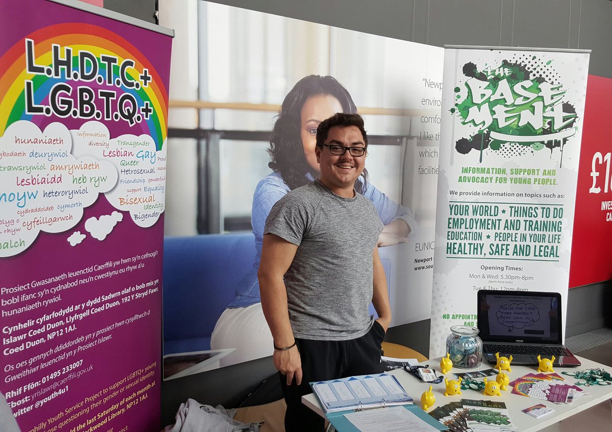 > Our Dan at the USW placement showcase #youthandcommunity #BlackwoodBasement