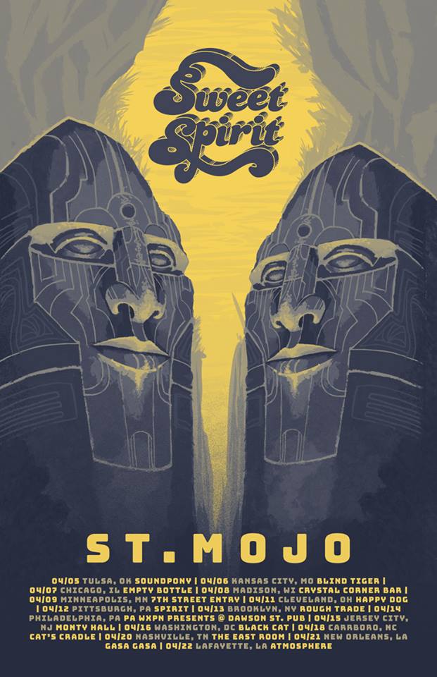 sweetspiritband's tweet photo. Here we come! Check out ST. MOJO tour dates at the bottom of a beautiful poster by Luis Romo, and see you soon. https://t.co/avLQpqv3au